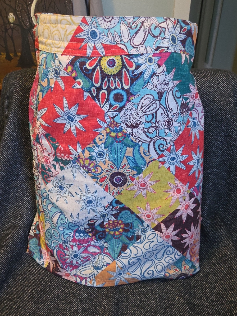 Ripskirt Colorful Patchwork Floral Mini Skirt Unkown Size  171/2 Inch Waist